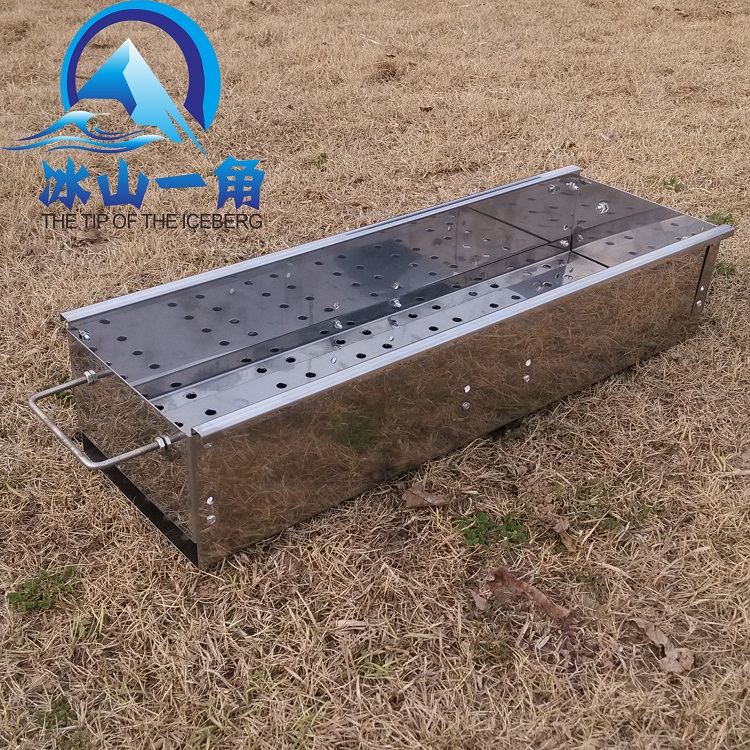 Upgrade Outdoor Camping Portable Roast 60cm stainless steel ultra-thick version charcoal barbecue grill Goat Leg Shelf