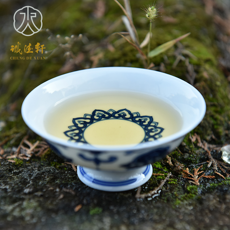 Cheng DE xuan, high - grade pure manual hand - made ultimately responds a cup of tea sets jingdezhen ceramics 194 blue and white single CPU