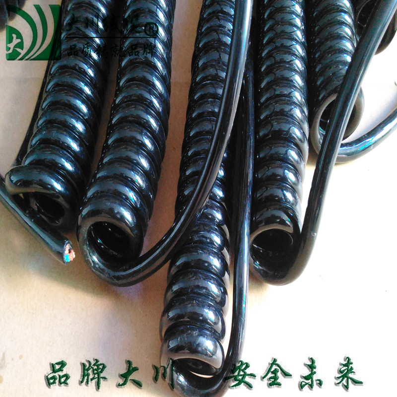 (manufacturer direct sales) PU spring wire abrasion resistant spring wire telescopic spiral cable 4X0 5