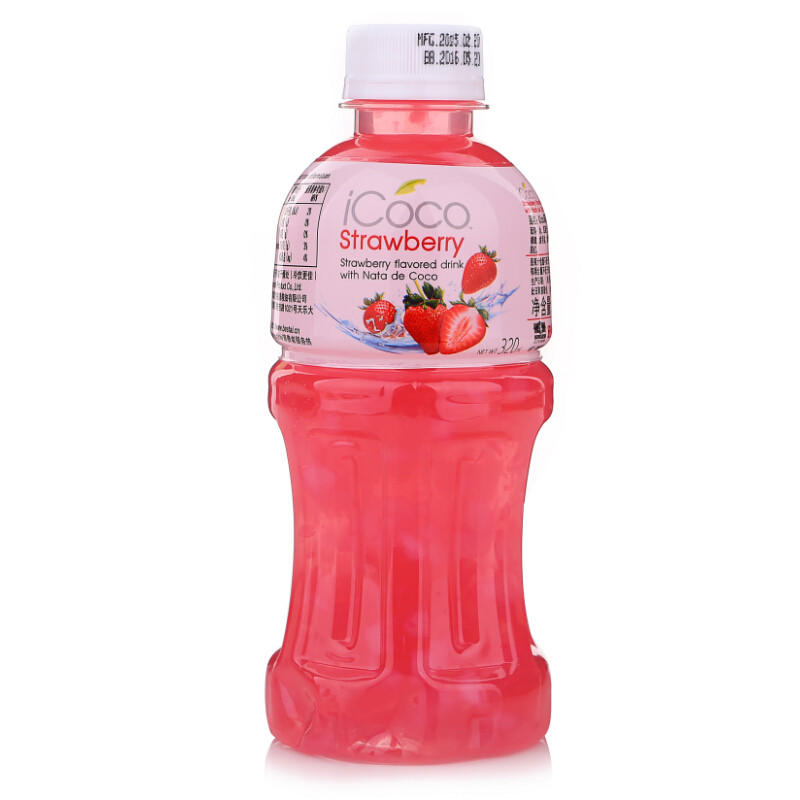 【天猫超市】泰国进口 iCoco草莓果汁饮料 含椰果 320ml