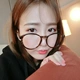 Thời trang da báo gọng kính nam cận thị full frame kính khung nữ thủy triều Retro siêu lớn khung tròn mặt giảm béo