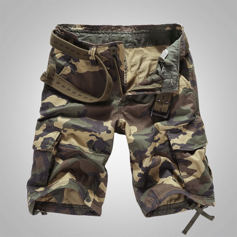 Summer Casual Shorts for Men, Loose Camouflage Shorts, Straight-Leg Multi-Pocket Five-Point Shorts, Work Shorts, Mid-Length Trendy Plus Size Summer Casual Shorts for Men, Loose Camouflage Shorts, Straight-Leg Multi-Pocket Five-Point Shorts, Work Shorts, Mid-Length Trendy Plus Size