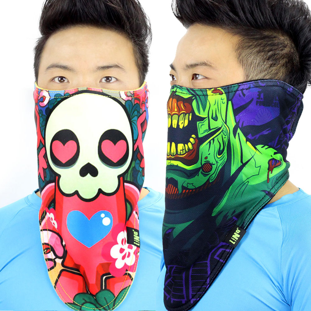 Outdoor ski mask cycling face cover triangle cover face cover for men and women to protect wind and warm winter cold around neck cover