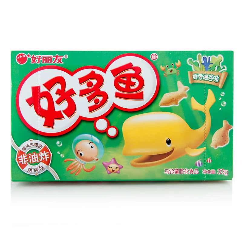 【苏宁易购】好丽友好多鱼（鲜香海苔味）33g/盒
