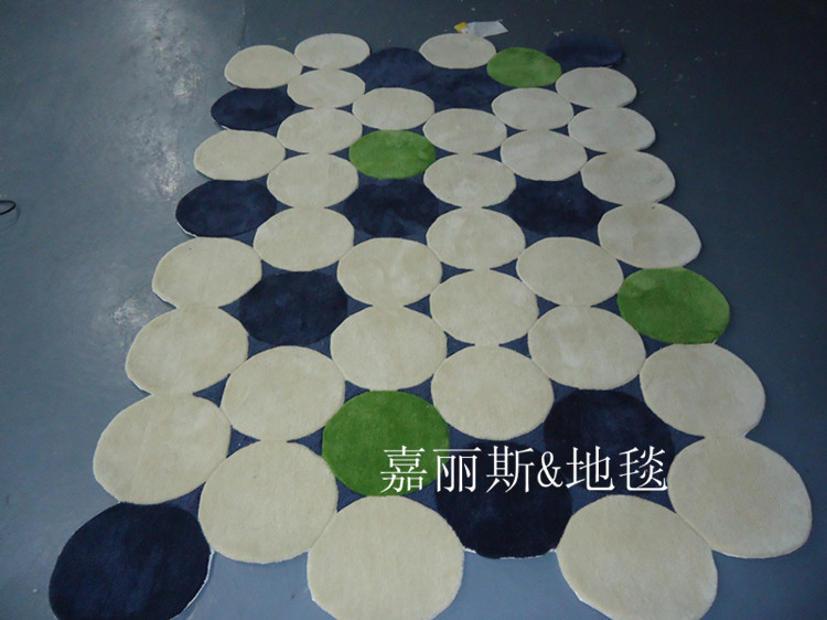 Special specialty thickening fashion dot simple modern hand wool carpet living room tea few bedroom full carpet customization