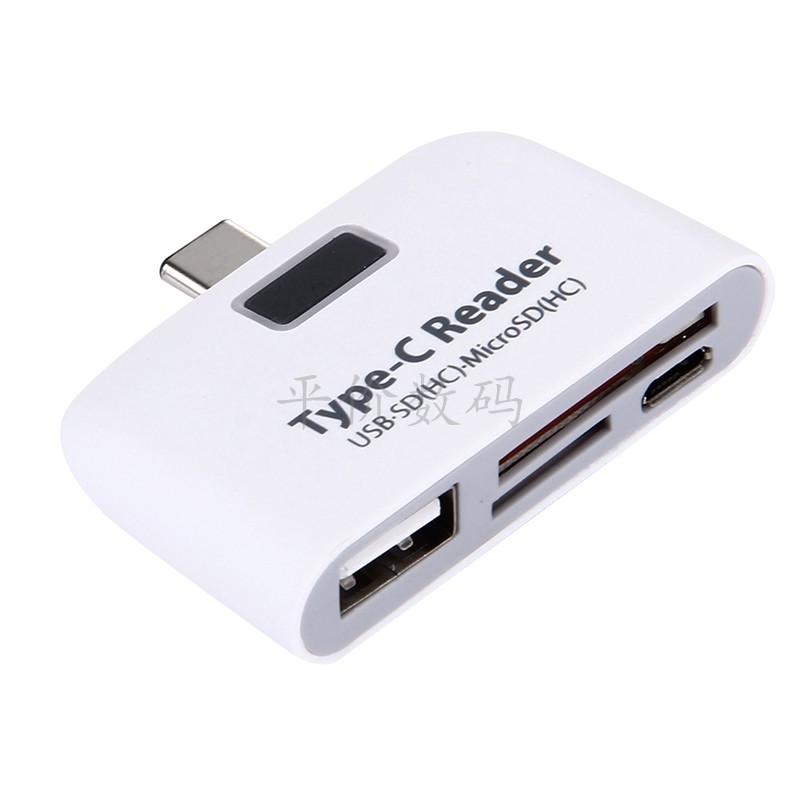 3 in 1 Type-C to USB TF SD Memory Card Reader For Smartphone