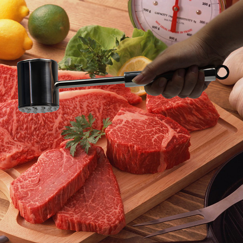 Deli Stainless steel meat hammer hammer meat hammer beef hammer steak hammer loose meat hammer pork grill hammer tender meat hammer kitchen supplies