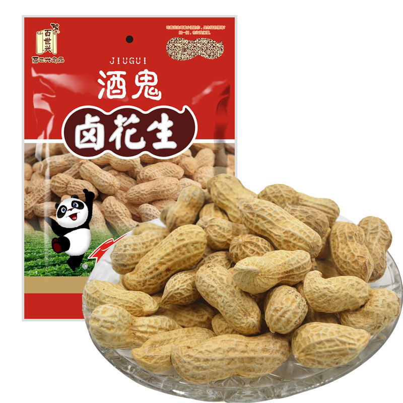 【天猫超市】百世兴卤花生312g/袋 卤味花生 四川特产休闲零食