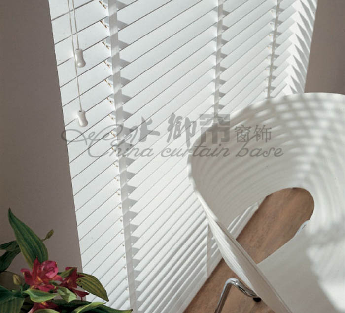 Finished blinds solid wood white blade 5cm ladder with high rail does not support return