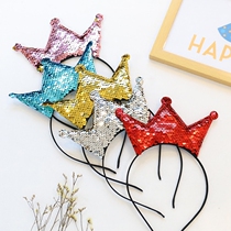Crown hoop head buckle birthday party dress up supplies party dress performance props dress up supplies