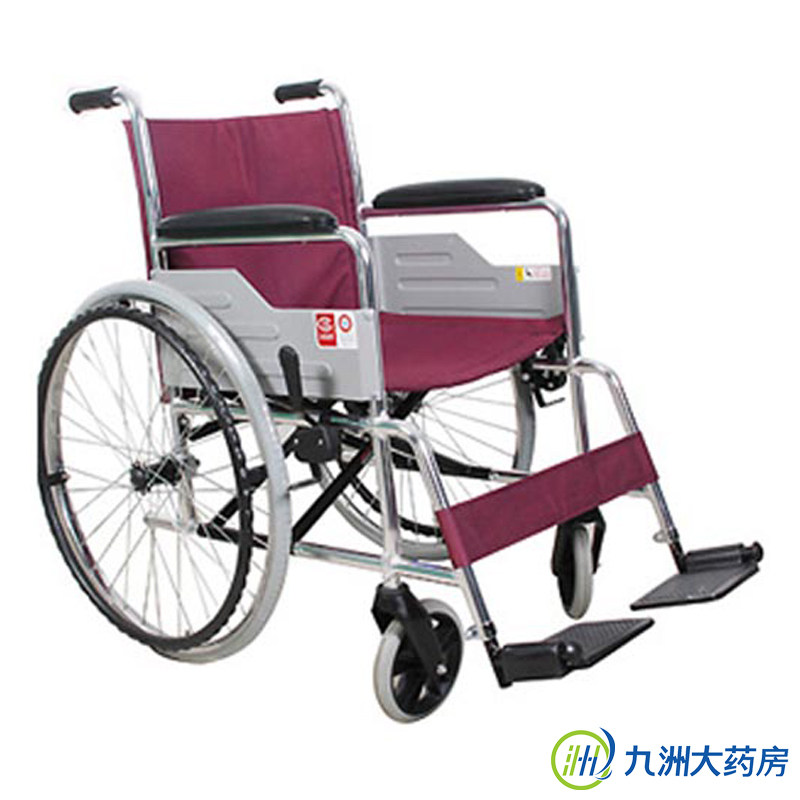 鱼跃老年轮椅H033 轻便铝合金残疾人轮椅车 老人代步车可折叠