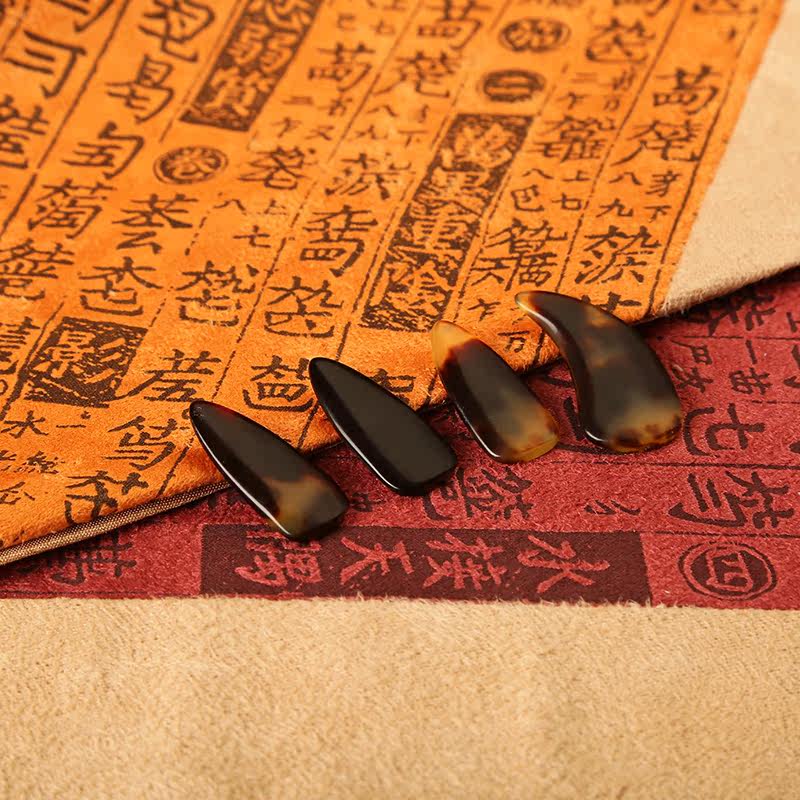 Master-level professional playing guzheng nails double-sided arc thickened nails four in one hand (qinfeng national music)