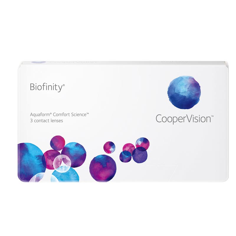 【好礼相送】酷柏库博佰视明 Biofinity 近视隐形眼镜月抛3片装YP