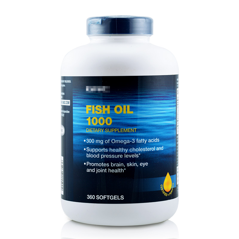 美国放心直邮 GNC 深海鱼油 omega-3 1000mg 360粒 超值家庭装
