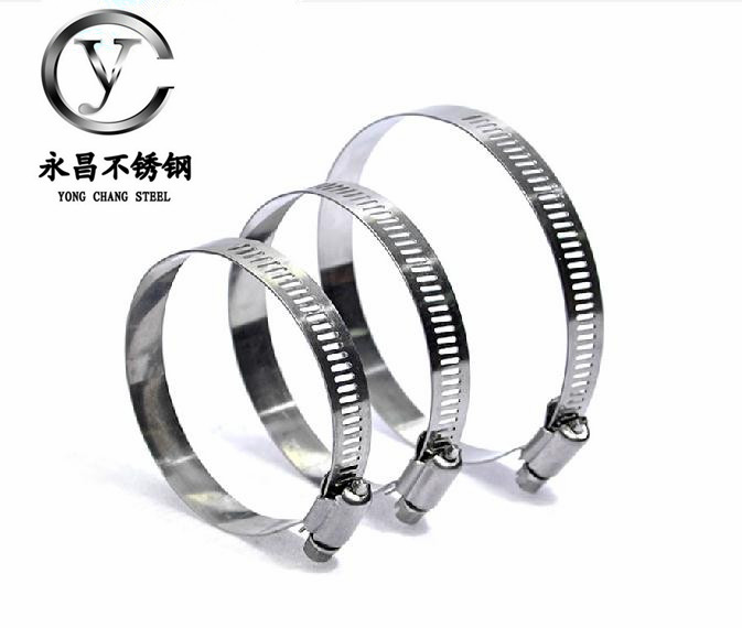 201 stainless steel throat hoop pipe clamp pipe clamp full steel American throat hoop hoop hoop pipe fastener