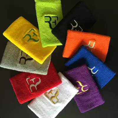 Federer RF Nadal men's and women's tennis badminton basketball cotton sweat-absorbing extended towel 5-inch wrist protection