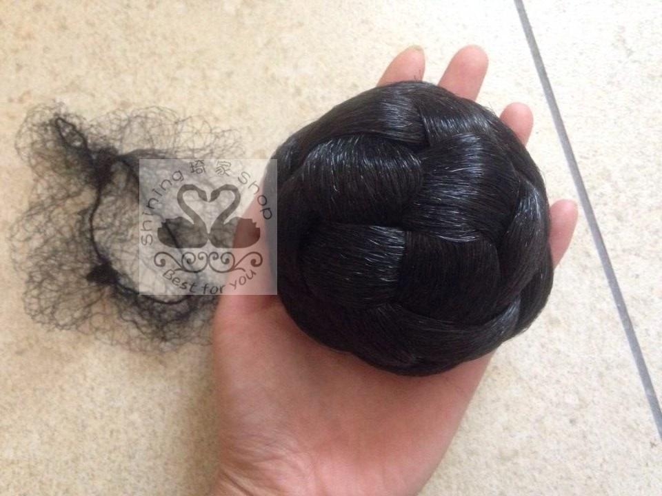 Professional Latin Dance Modern Stage Folk Dance Children Kids Universal Styling Wig Bag Pan Head Gift Net