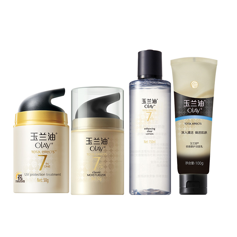 Olay/玉兰油多效修护套装（醒肤水+修护霜+防晒霜+洗面奶）