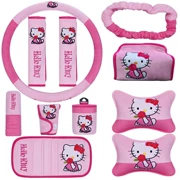 Xe Hellokitty trên xe bên trong phim hoạt hình cung cấp tay lái tấm che nắng tấm khăn che trang trí