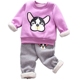 Bộ quần áo mùa thu và mùa đông cho trẻ sơ sinh Chất liệu cotton dày cộng với áo len nhung 1-2-3-4 tuổi cho bé gái hai mảnh quần legging bé gái Phù hợp với trẻ em