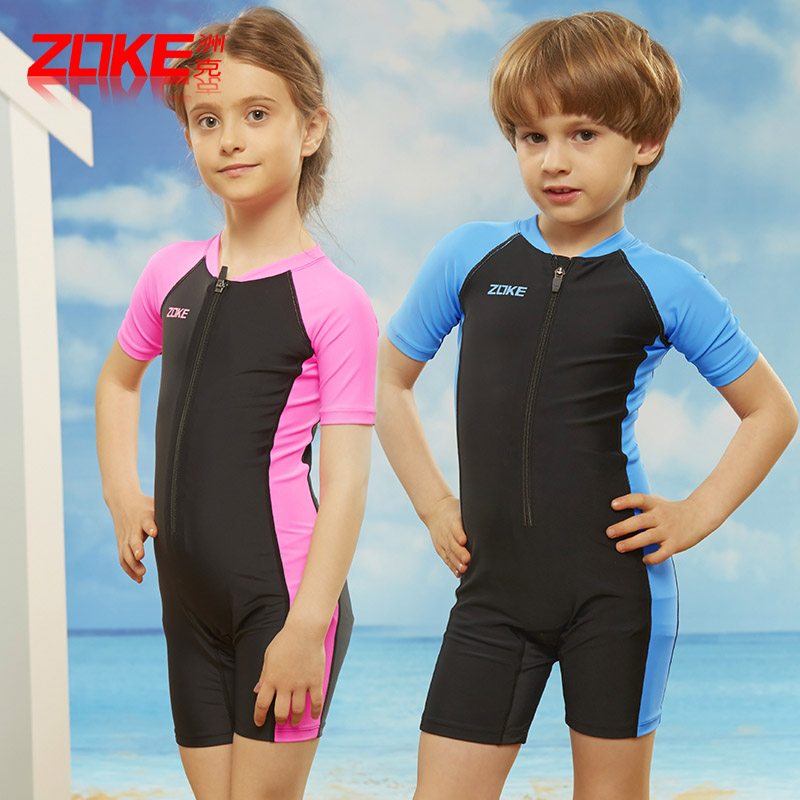 girls short sleeve swimsuit
