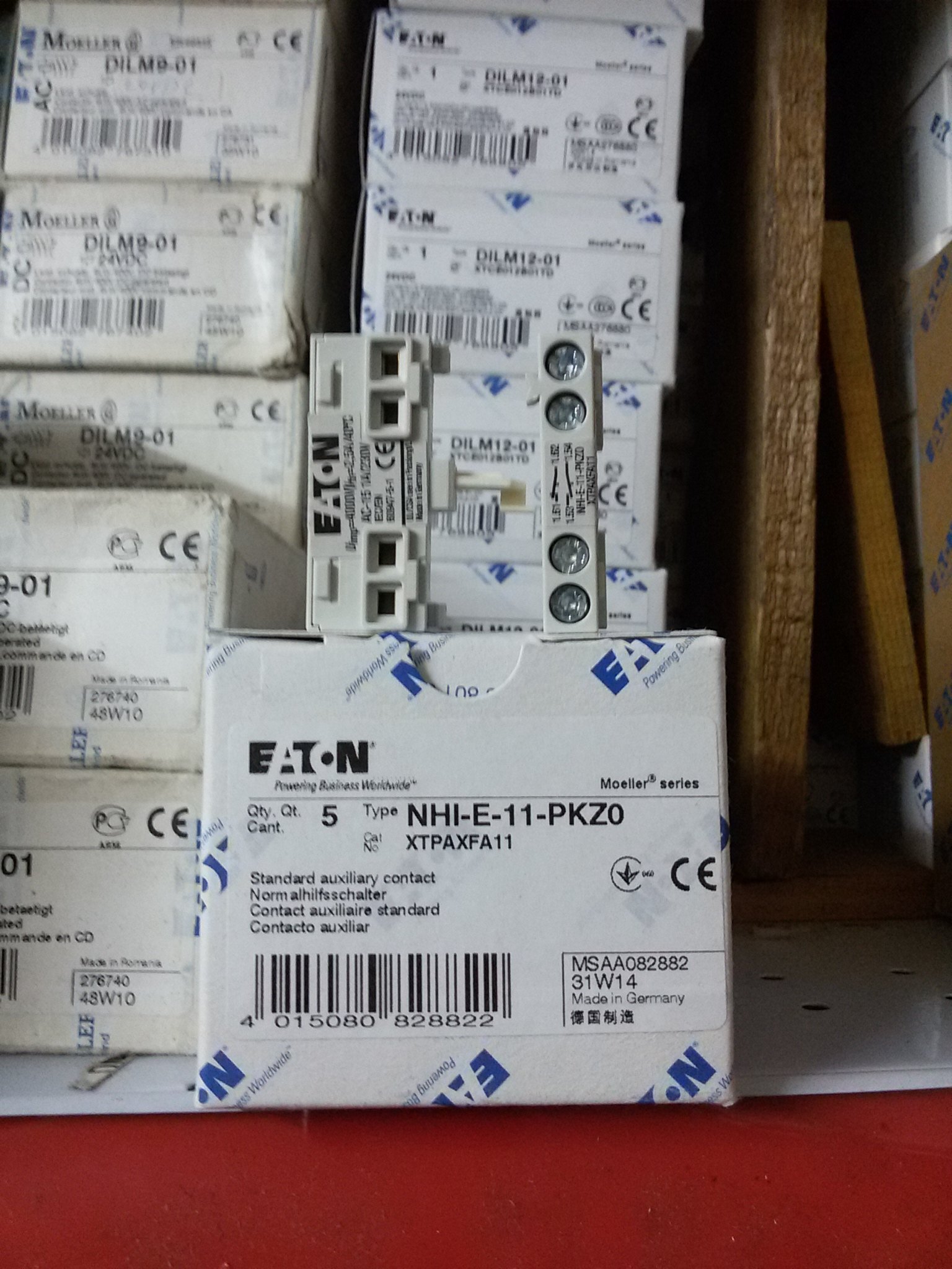 ETN Mueller Motor Switch Auxiliary Contact Top Mounting NHI-E-11-PKZ0 NHI-E-11-PKZO