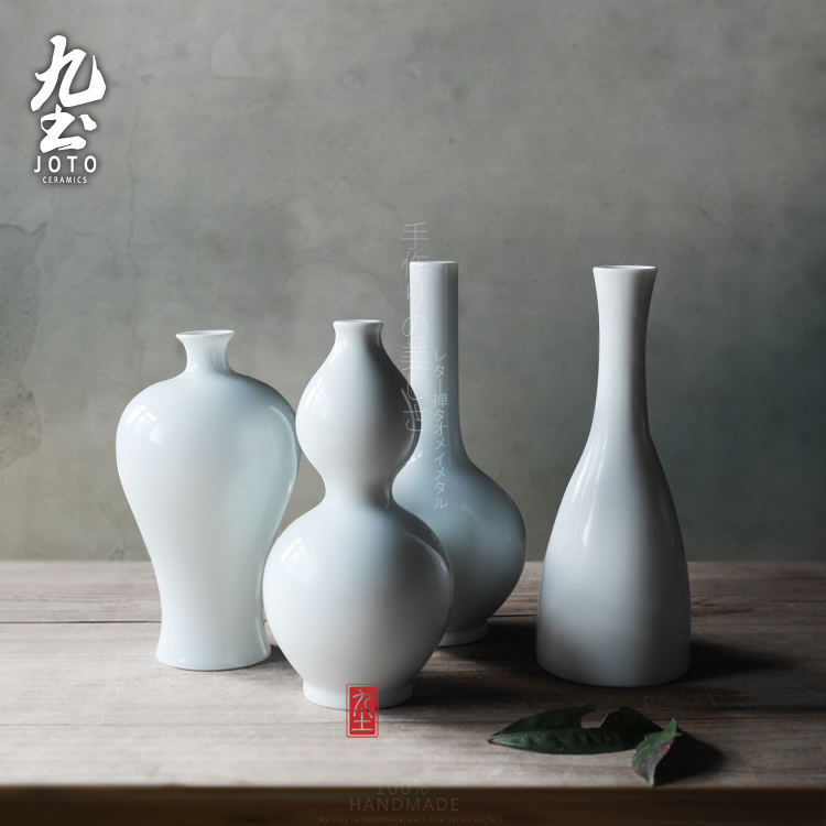 About Nine soil ceramic white vase tea table manually place new Chinese style is contracted household act the role ofing is tasted flower tea zen flower