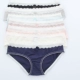 Đồ lót nữ sinh viên ren cotton tinh khiết đơn giản và tươi mát của Nhật Bản đồ lót thấp tầng cotton thấm mồ hôi và thoáng khí Quần đùi tam giác cơ bản - Giống cái