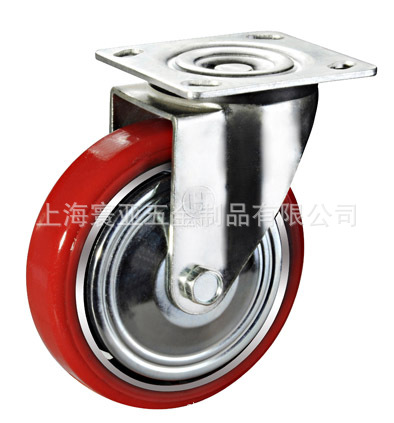 Wheel Xinxi Caster Medium Wheel Heavy Wheel Polyurethane Universal Wheel European Bracket 6 Inch One Piece