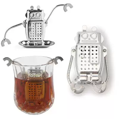Robot stainless steel tea leak Robot tea maker tea filter black tea filter tea bag tea set