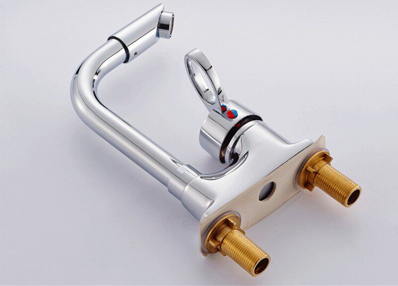 Full copper surface basin hot and cold dual-use 360-degree swivel tap bathroom tap face basin tap terrace basin tap