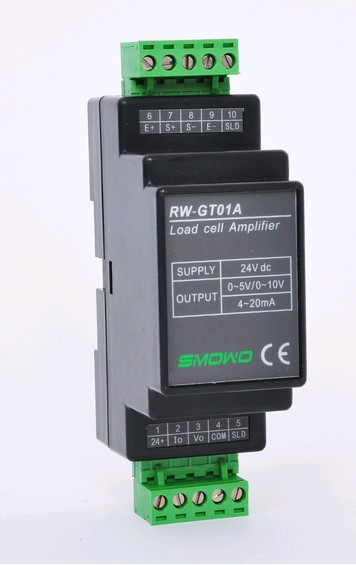 上海天贺RW-GT01A导轨式称重测力变送器/0-5V/4-20mA信号输出