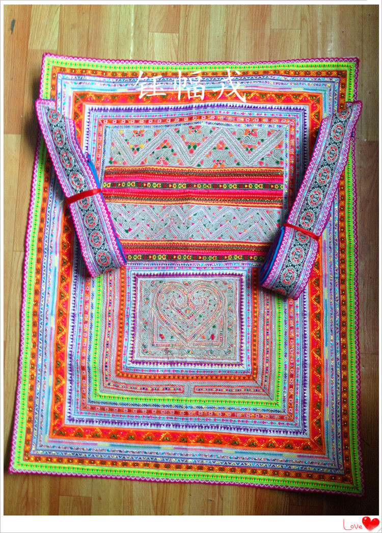 Miao embroidered cuddling bag Yunnan ImpressionAn infant Handmade Four Seasons Thin Bag Cuddling Bag prevention O-type legs