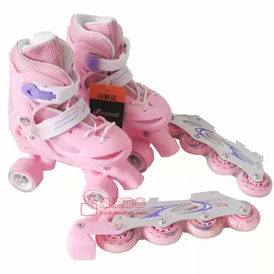Skating skates Children's full set of men's and women's inline roller skating roller skates adjustable double row adult four-wheeled beginners