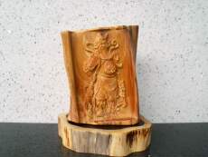 Фигурки из корней деревьев 根雕木根艺挂件手把件-太行山天然陈化老油料崖柏关公方型牌包邮