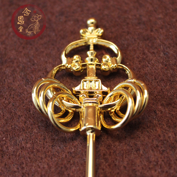 Buddhist supplies, tin sticks, Ksititzha, Buddha statue, bronze gold-plated knot small large