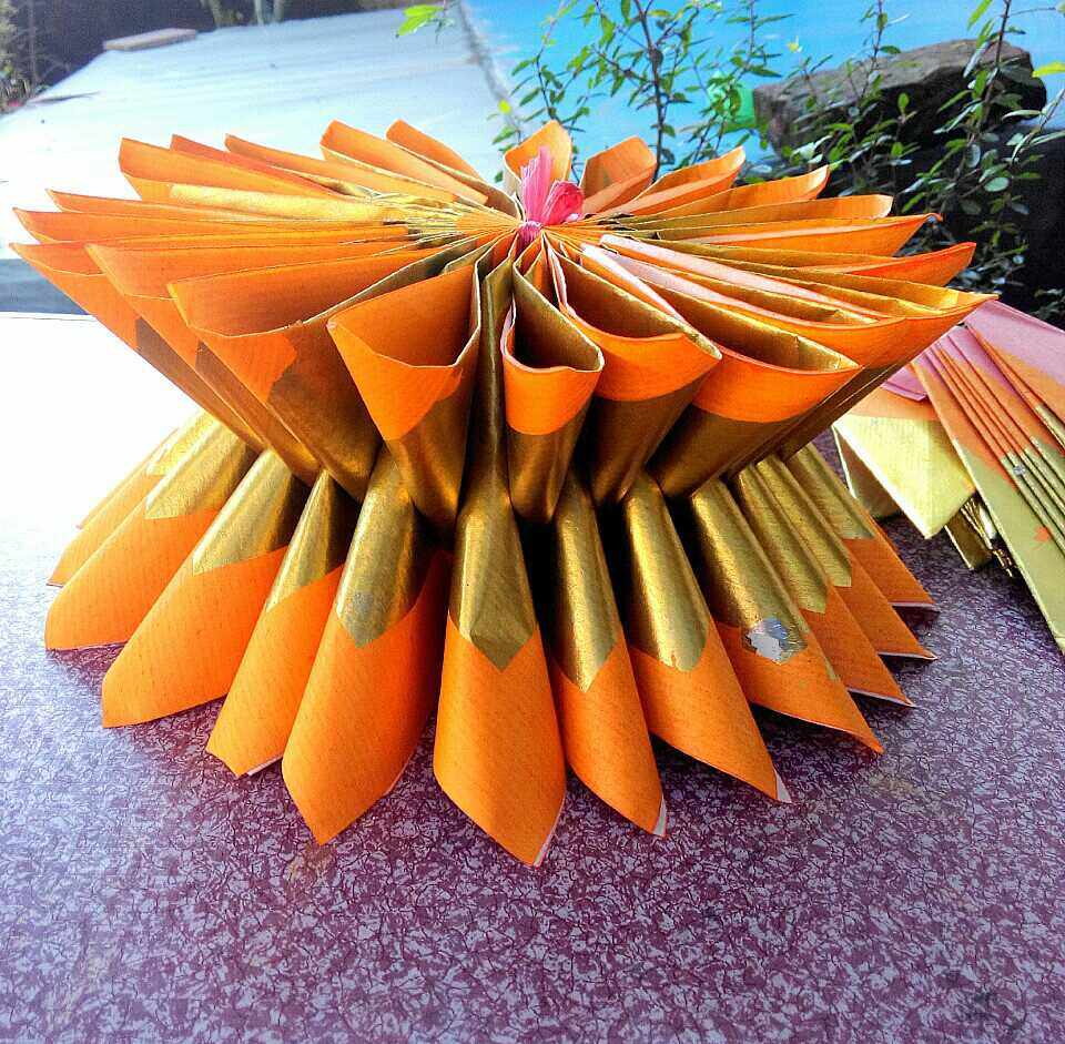 Chaoshan flower basket supplies Baie the old lord handmade king gold folding paper hanging money real products thick gold flowers basket feet flower basket base
