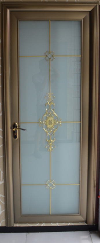 Popular custom titanium magnesium aluminum alloy kitchen powder room swing door double glass living room compartment sliding door promotion