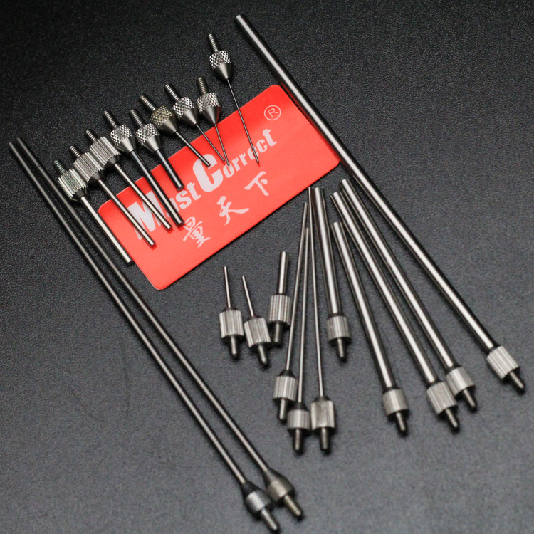 Small plane flat head dial gauge test head needle M2 5 interface extended needle gauge accessories