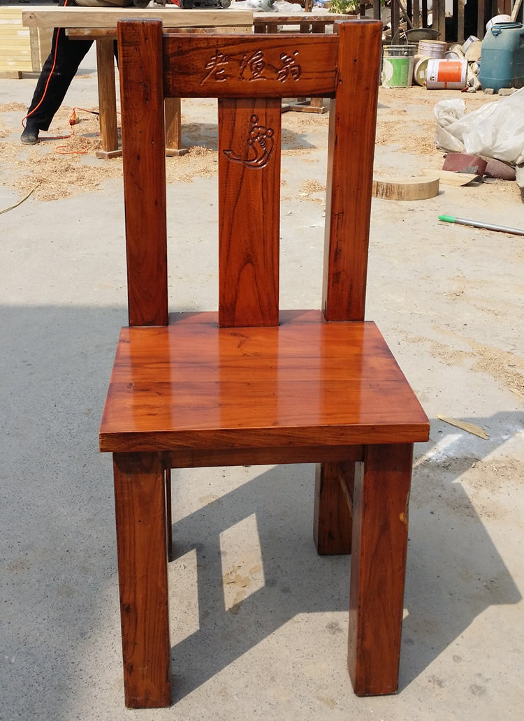 Old elm furniture Log Korean style solid wood computer chair dining chair office chair leisure chair old elm back chair