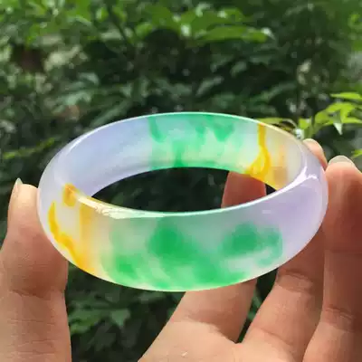 Jade bracelet Xinjiang Hetian Jade bracelet Emerald bracelet Kunlun jade bracelet female multicolored jade bracelet