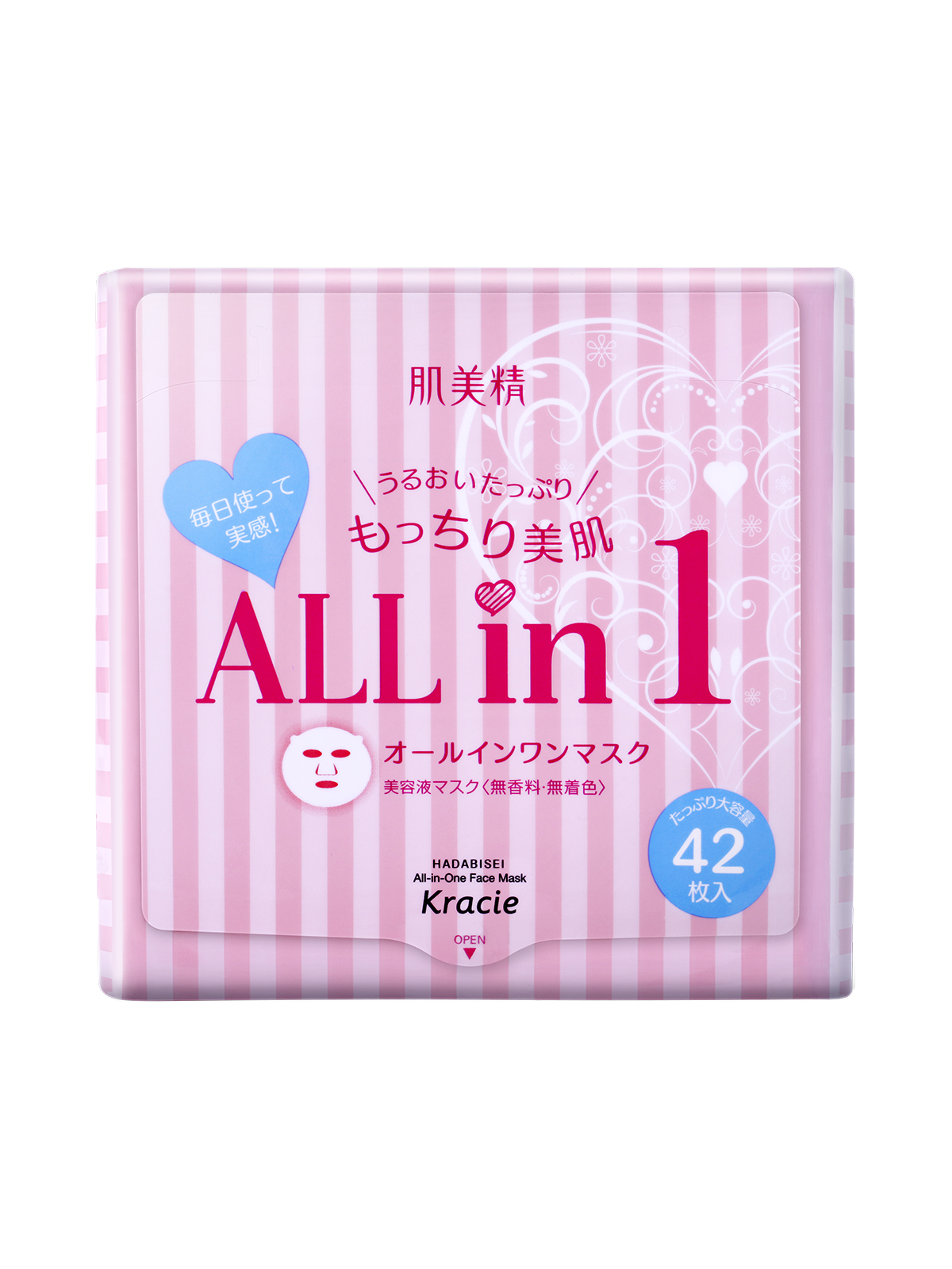 肌美精 肌美精 All-in-one 保湿面膜42片 日本原装进口 补水滋润