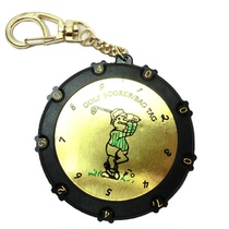 Golf scoreboard 18 hole golf scorer Turhao Gold has a hanging chain for easy carrying