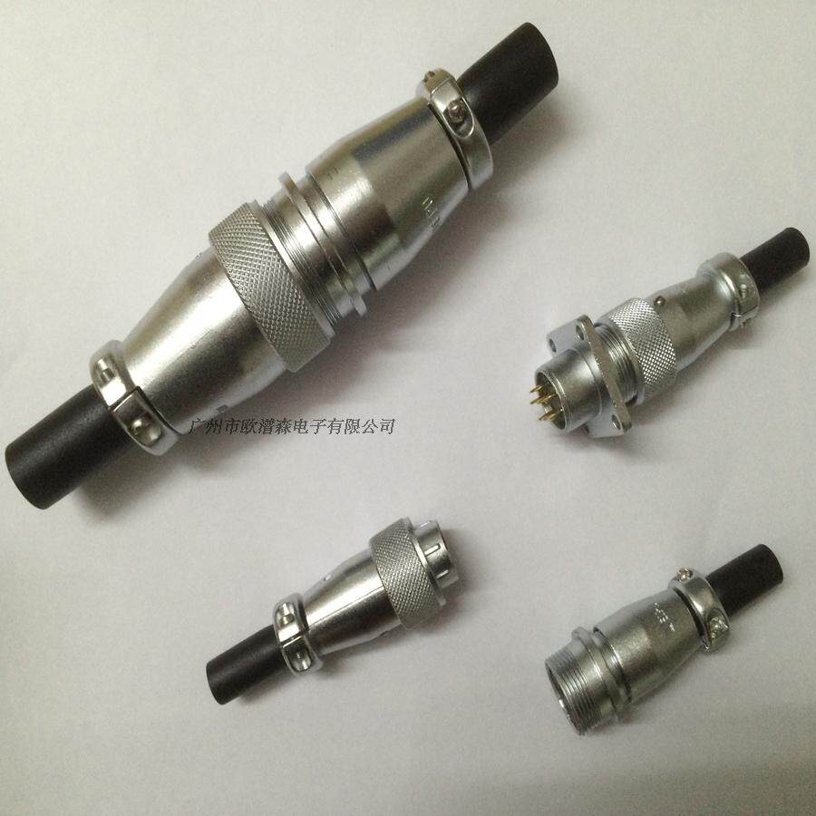 AOPULO AOPULONGWEIPU WS12J2TQ 3-core square flange socket 6-core cable sheath aviation plug