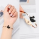 Vòng tay nữ phiên bản Hàn Quốc đơn giản của sinh viên hoang dã không phai hoa hồng Jinsen Sở nhỏ của phụ nữ tươi bằng thép lưới titan vòng tay đỏ