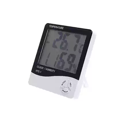 HTC-1 electronic thermohygrometer large screen digital display high precision indoor dry and wet thermometer household alarm clock