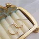 Vàng 14K có thể điều chỉnh vòng nữ gió lạnh in thiết kế hốc khớp ngón trỏ ngón tay lưới đỏ đuôi nhẫn ngón tay út nhẫn cưới kim cương Nhẫn