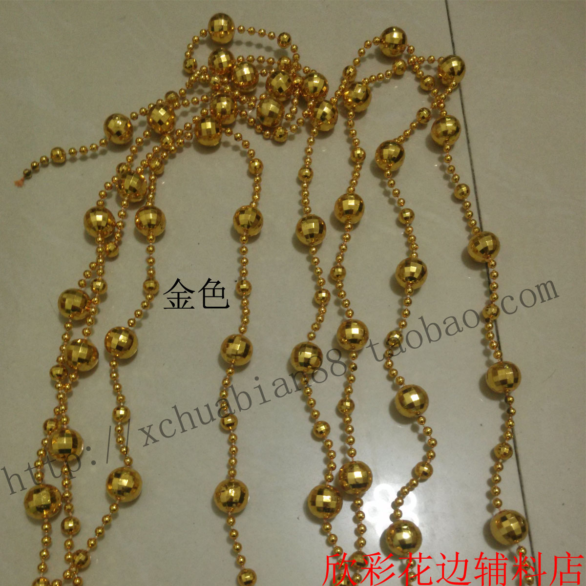 DIY Materials Clothing Accessories Performance Accessories Earth Wire Pearl Necklace Gold Silver 14mm diameter 1 5-meter
