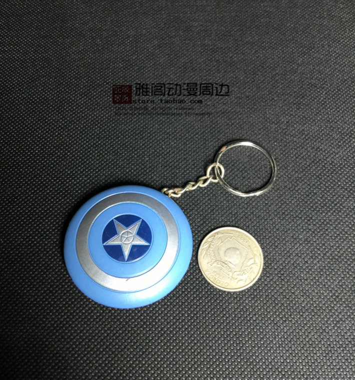 Genuine Loose Goods Superhero Captain America Shield Pendant Keychain