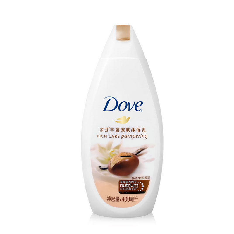 多芬/Dove丰盈宠肤沐浴乳400ml 乳木果和香草沐浴露 滋润保湿包邮